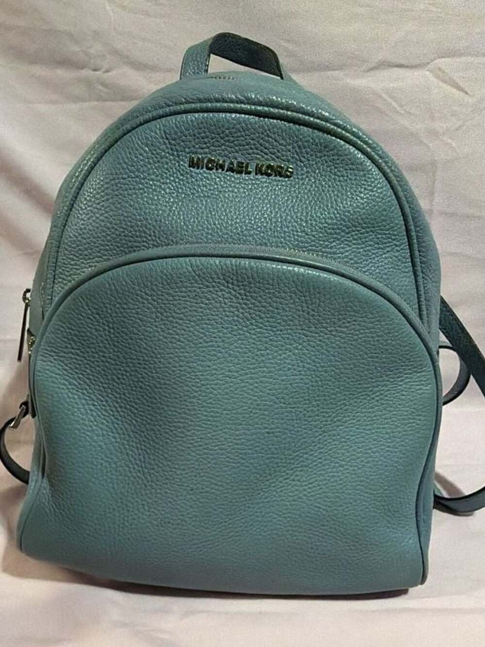 Michael Kors Abbey Medium Leather Backpack Blue